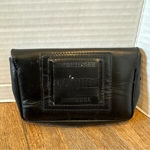 Genuine Leather Holdster Belt Wallet With Multiple Compartments